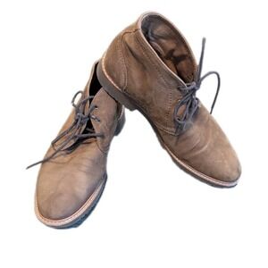 Aldo chukka boots‎ Mens 7.5 Brown Soft Leather Lace Up Outdoor Western Hipster